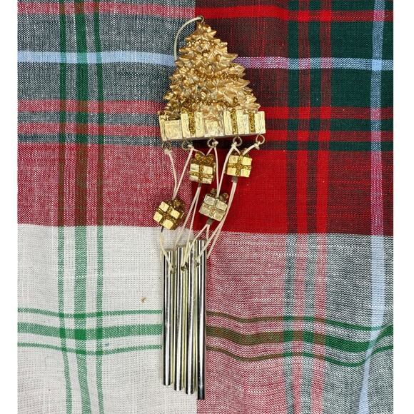 Golden Christmas Tree and Gifts Wind-Chime Tree Ornament - Picture 2 of 3
